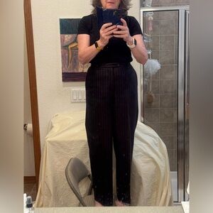 Barry BRICKEN Women’s dark brown Pinstripe Pants